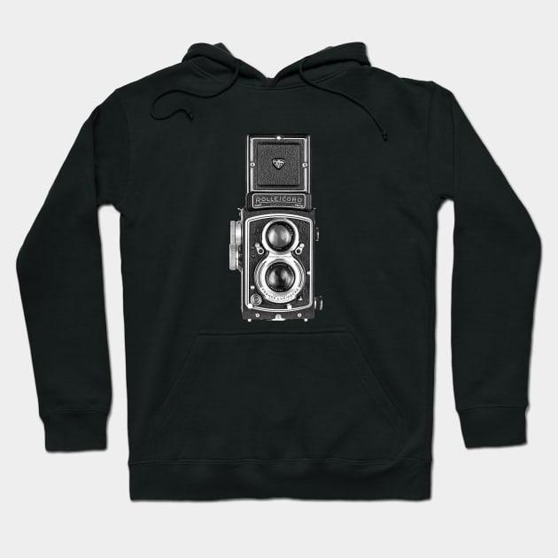 Vintage 1950s Twin Lens Camera - Open Hood Hoodie by DecPhoto